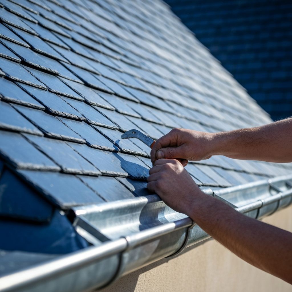 Installation de gouttières en zinc par GM Ravalement