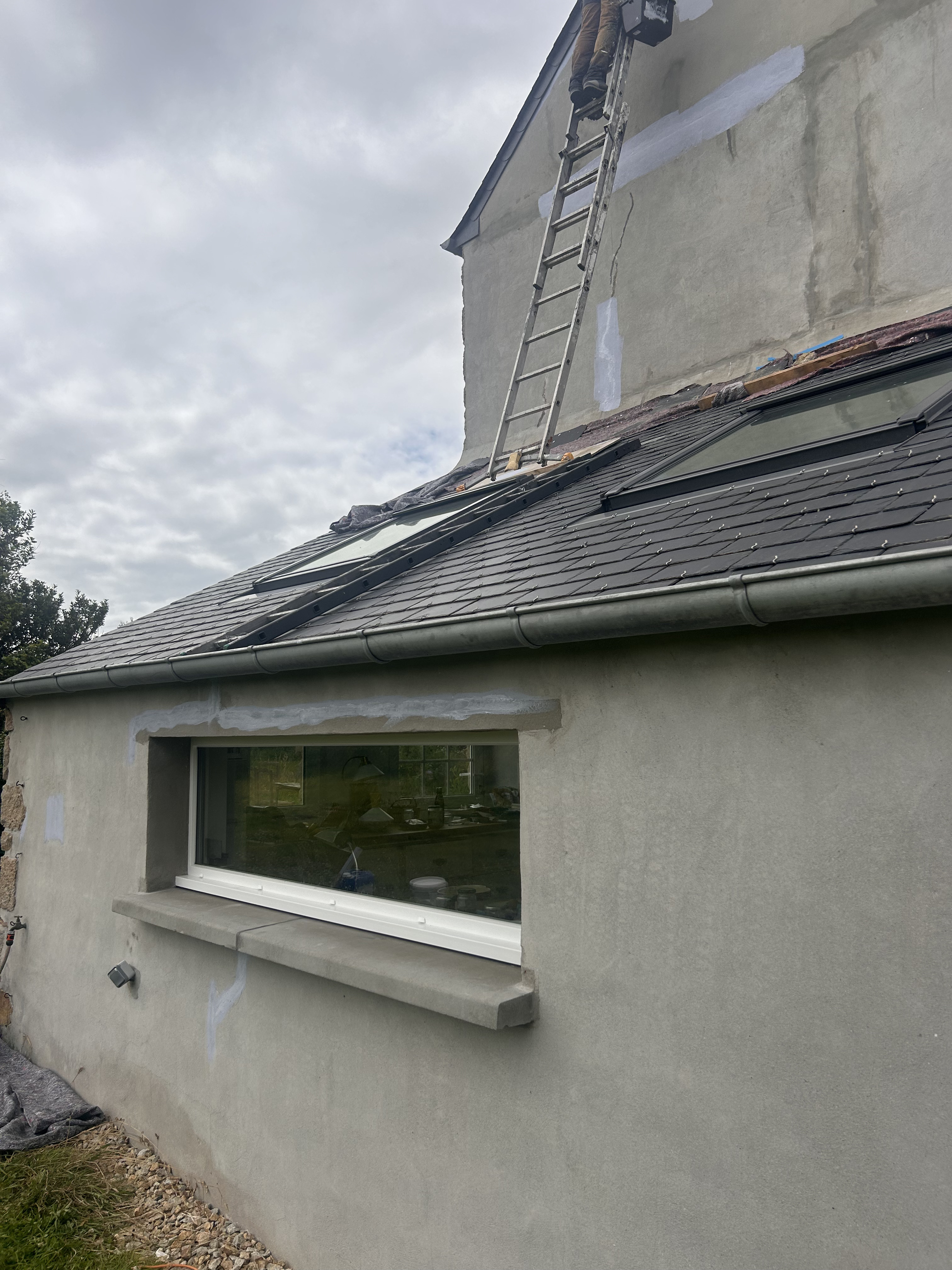 Ravalement de pignon Lesneven - Avant